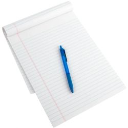 72 Bulk Letter Size Writing Pad Wide Ruled - 50 Sheets