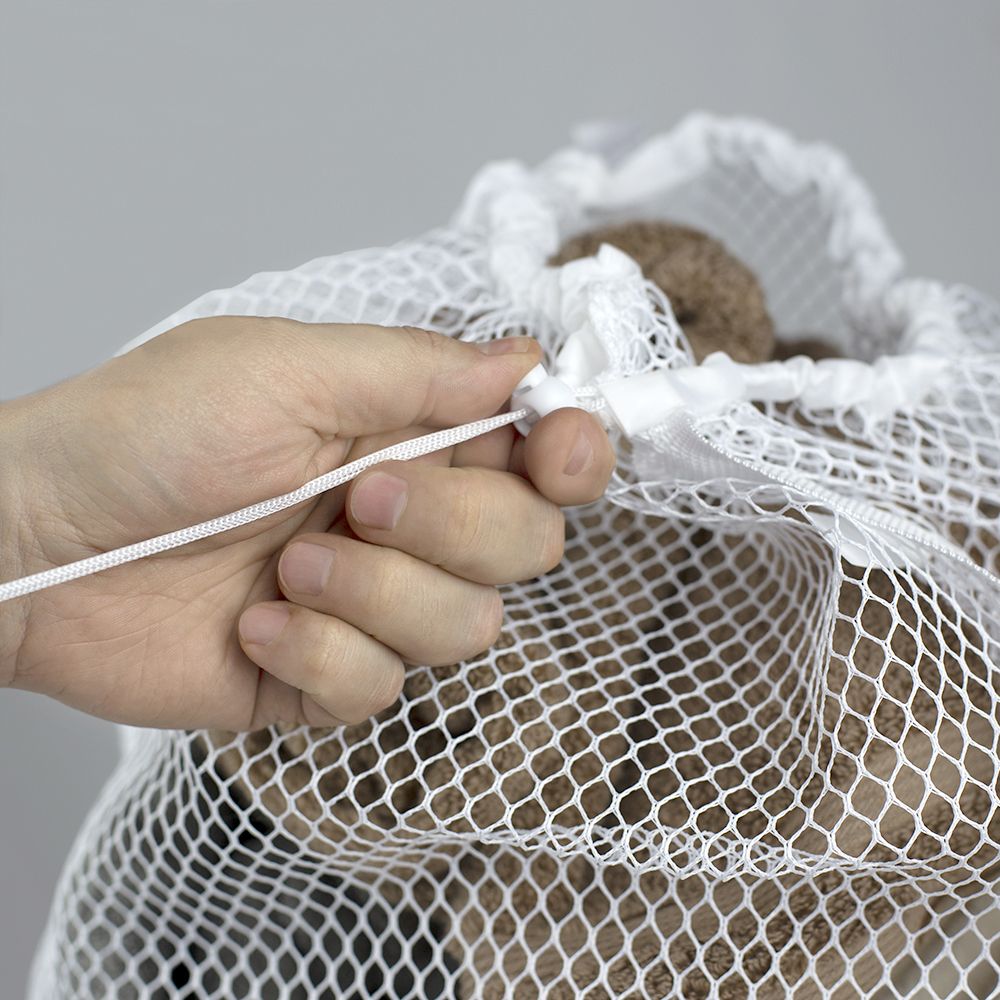 24 Bulk Mesh Laundry Bag With Handle