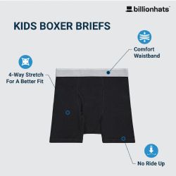 36 Bulk Boys Cotton Underwear Boxer Briefs In Assorted Colors, Size Xlarge