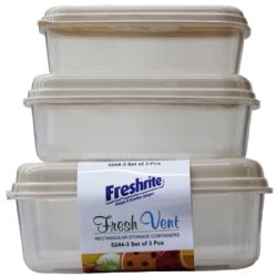 24 Bulk Set Of 3 Fresh Vent Container Rect