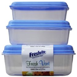 24 Bulk Set Of 3 Fresh Vent Container Rect