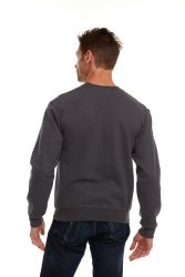 24 Bulk Unisex Fleece Line Cotton Crew Neck Sweat Shirt Gray Size L