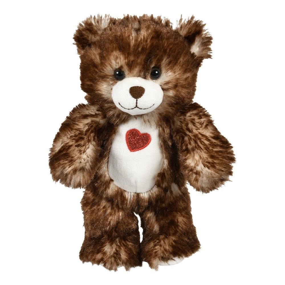 96 Bulk 10" Cotton Candy Natural Heart Bears