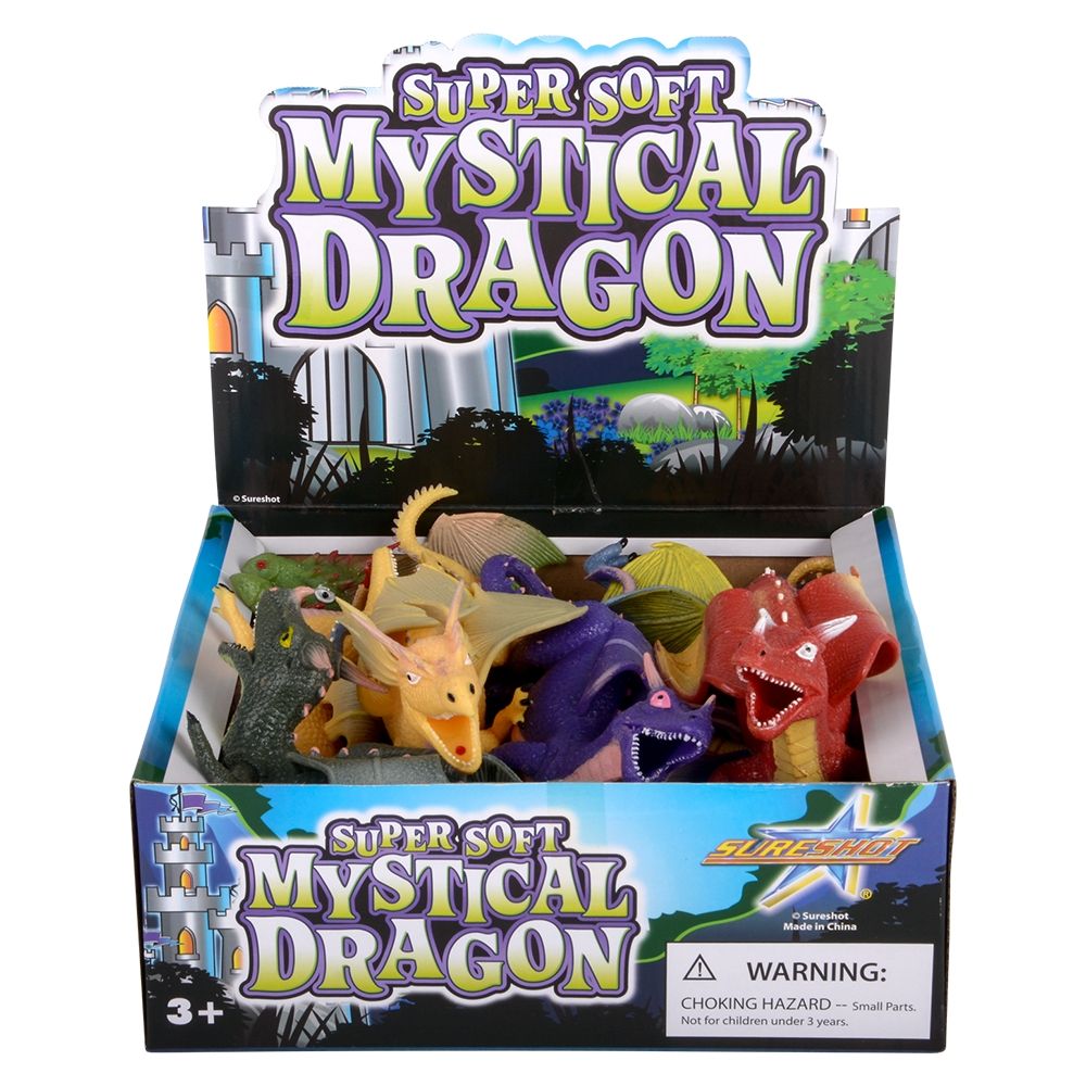 144 Bulk Super Soft Mystical Dragon (6 Asst.) 9" 12/28