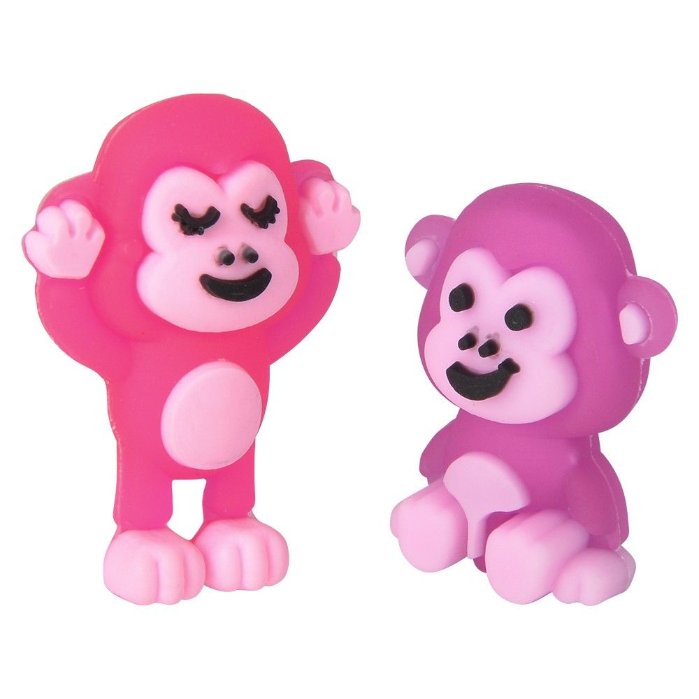 2000 Bulk Mini Monkey Figurines Assorted Colors 1"