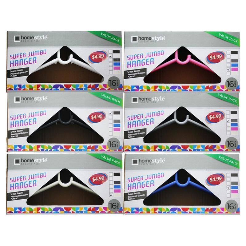 8 Bulk 16 Pack Black Plastic Box Hangers