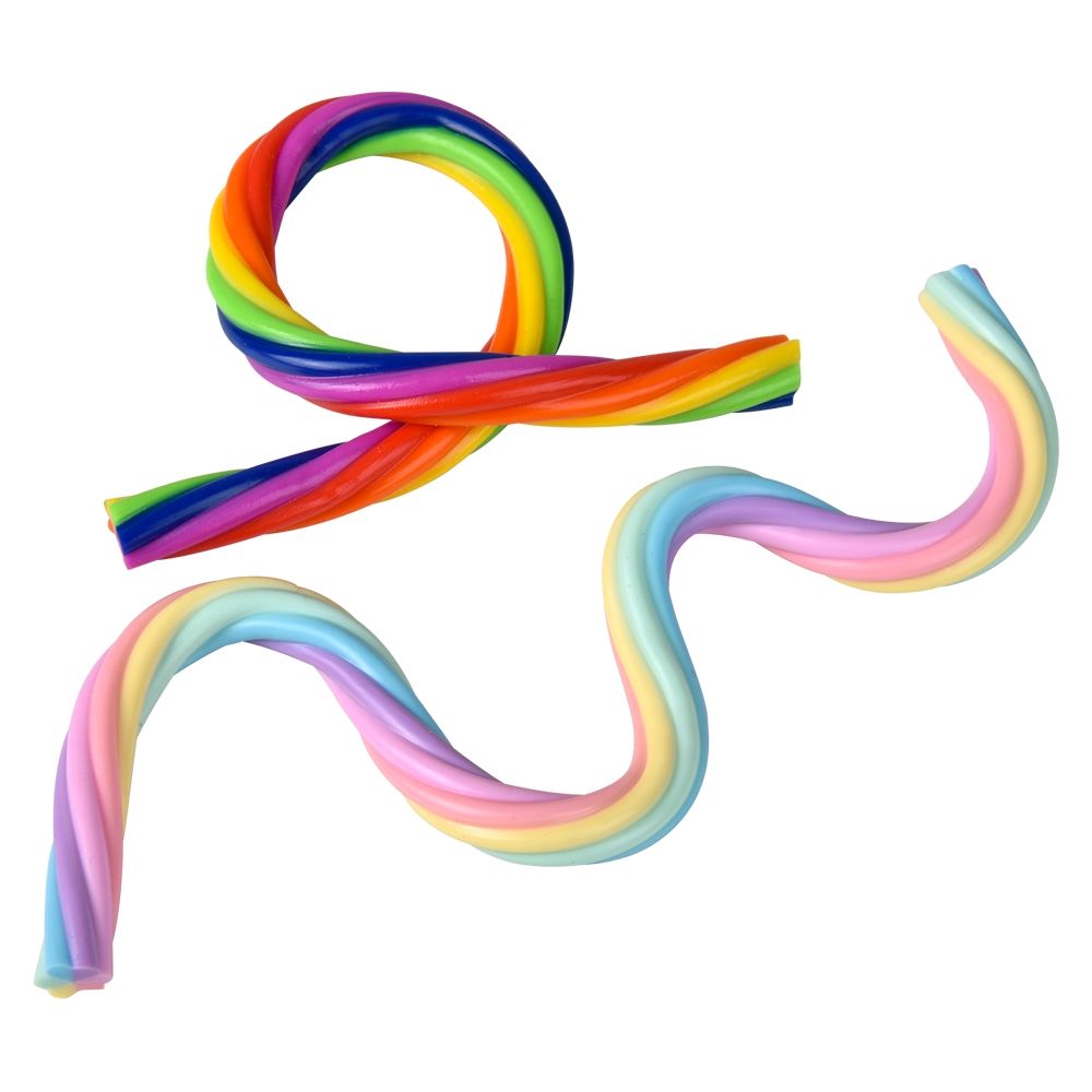 288 Bulk 12" Rainbow Stretchy Noodle