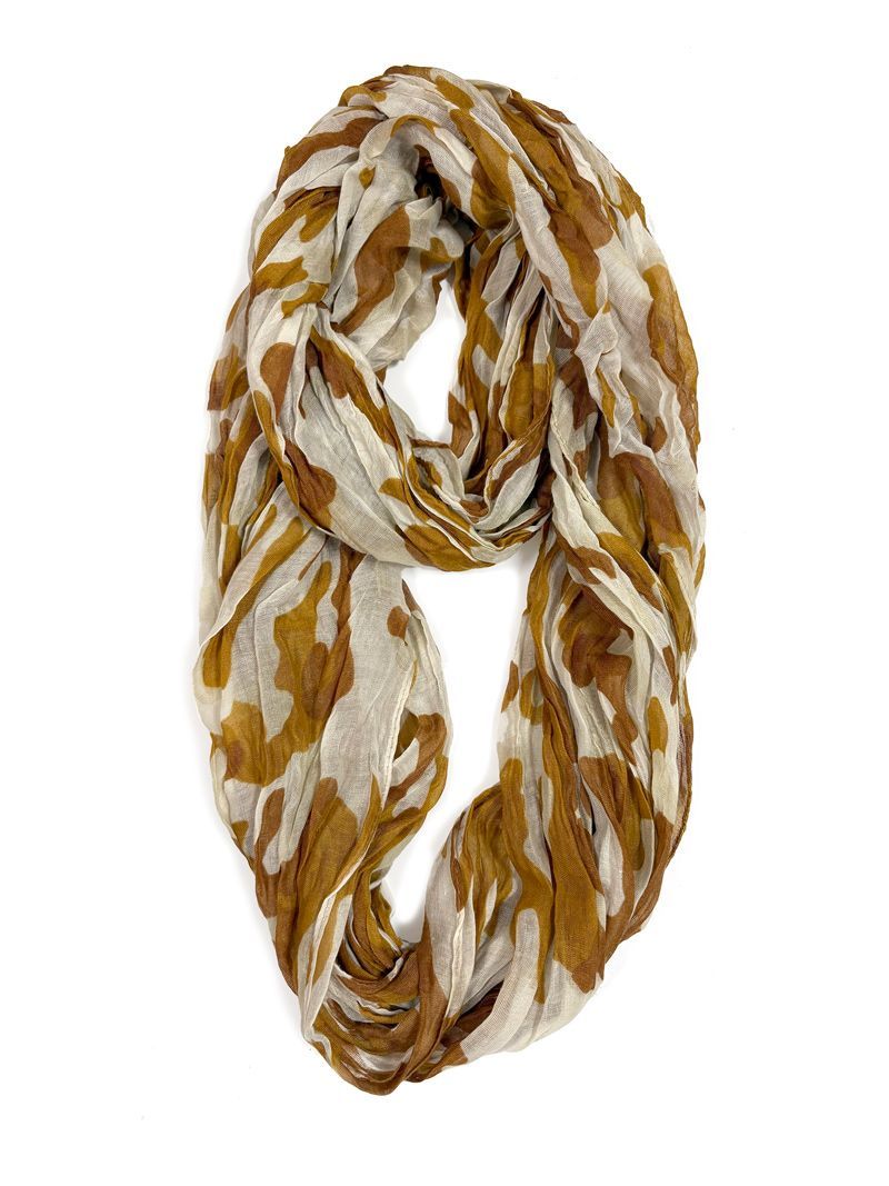 12 Bulk Camouflage Infinity Scarves Assorted