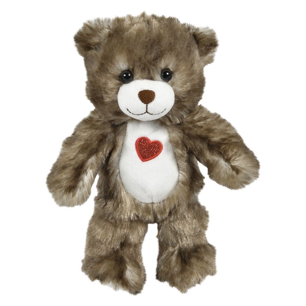 96 Bulk 10" Cotton Candy Natural Heart Bears
