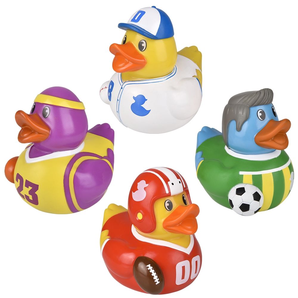 36 Bulk Big Sports Rubber Duckies 6"