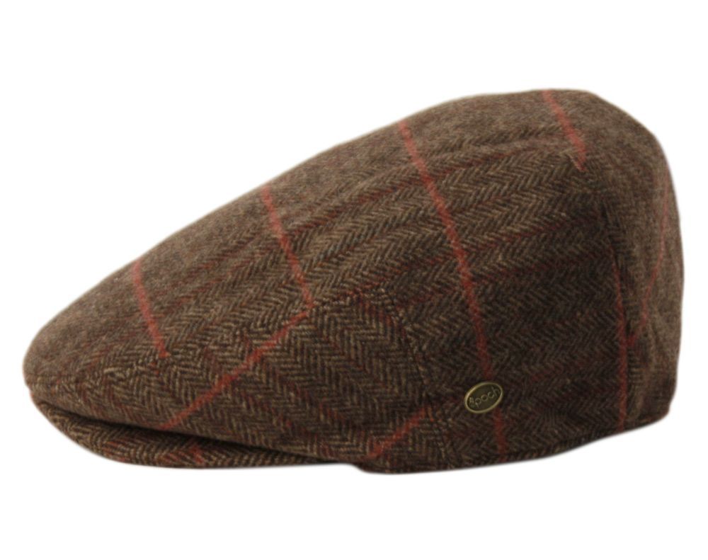 6 Bulk Tweed Herringbone Wool Plaid Ivy Caps W/cloth Fabric Lining Assorted
