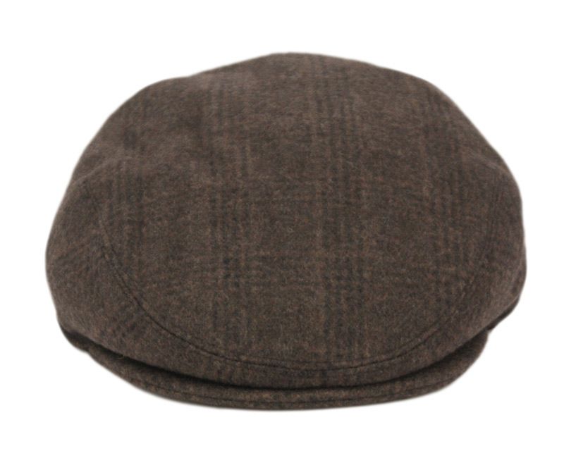 6 Bulk Plaid Wool Flat Ivy Caps Assorted