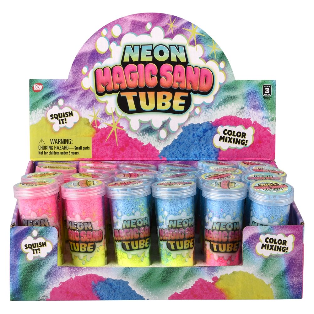 144 Bulk (t) 3.75" Neon Magic Soft Putty Tube 24ct