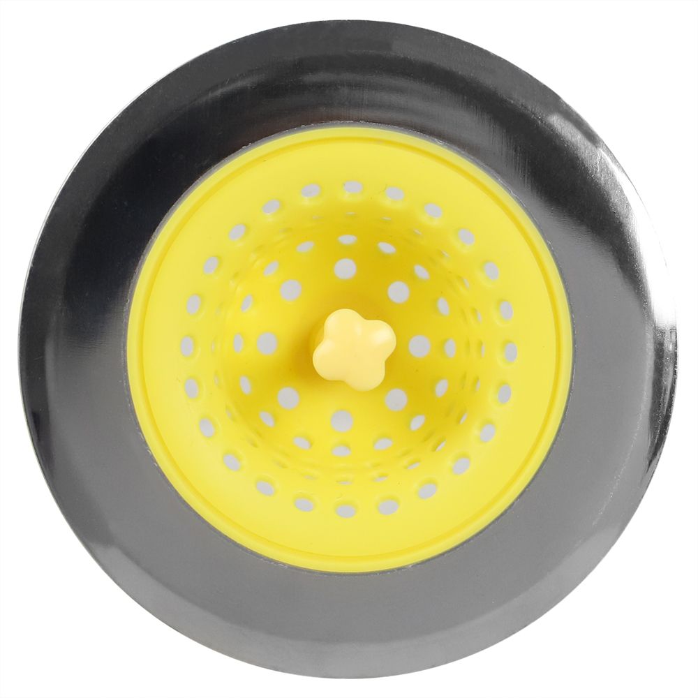 48 Bulk Brights Silicone Sink Strainer With Stainless Steel Rim