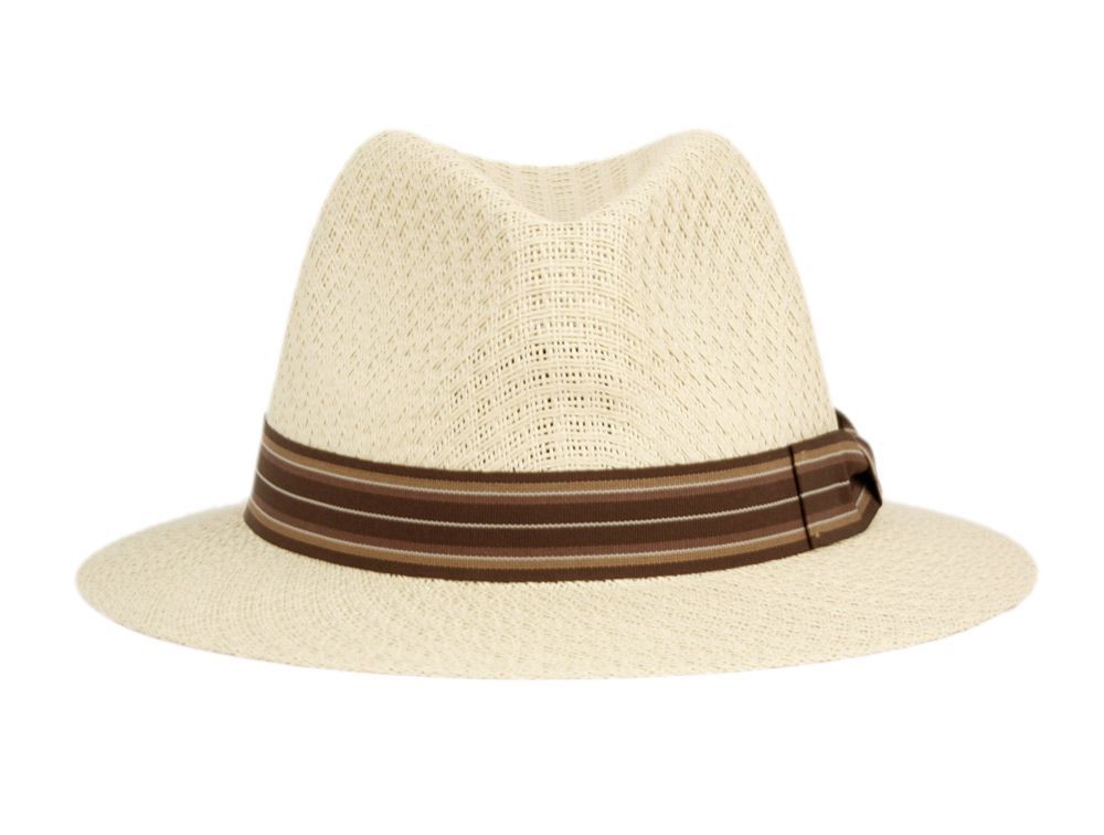 6 Bulk Small Brim Paper Straw Panama Hats With Grosgrain Band Assorted
