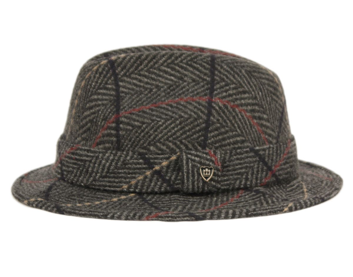 6 Bulk Richman Brothers Tweed Herringbone Wool Fedora With Band Assorted