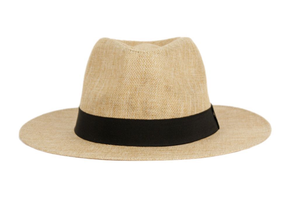12 Bulk Linen Panama Hats With Grosgrain Band Assorted