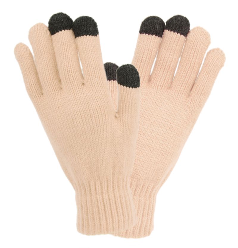 12 Bulk Unisex Knit Glove With Touch Screen Finger Tips Assorted