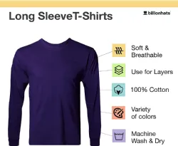 6 Bulk Billionhats Mens Assorted Color Long Sleeve T-Shirt Size 5xlarge