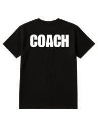 60 Bulk Black Coach T-Shirt Size L, Cotton Blend Printed In Usa For Sports & Team Leaders