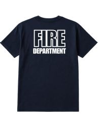 6 Bulk Bulk Fire Dept. T-Shirts Cotton Blend Uniform Tees For Firefighters, Crew & Public Safety Printed In Usa, Navy Size xl