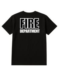 12 Bulk Fire Dept. T-Shirts Cotton Blend Uniform Tees For Firefighters, Crew & Public Safety Printed In Usa, Black Size 2xl