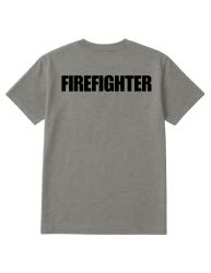 24 Bulk Firefighter T-Shirts Cotton Blend Uniform Tees For Station Wear & Emergency Response, Gray Size 2xl