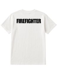 6 Bulk Firefighter T-Shirts Cotton Blend Uniform Tees For Station Wear & Emergency Response, White Size L