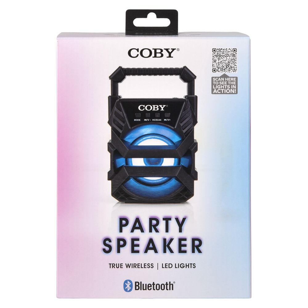 24 Bulk Coby Wireless Led Party Speaker