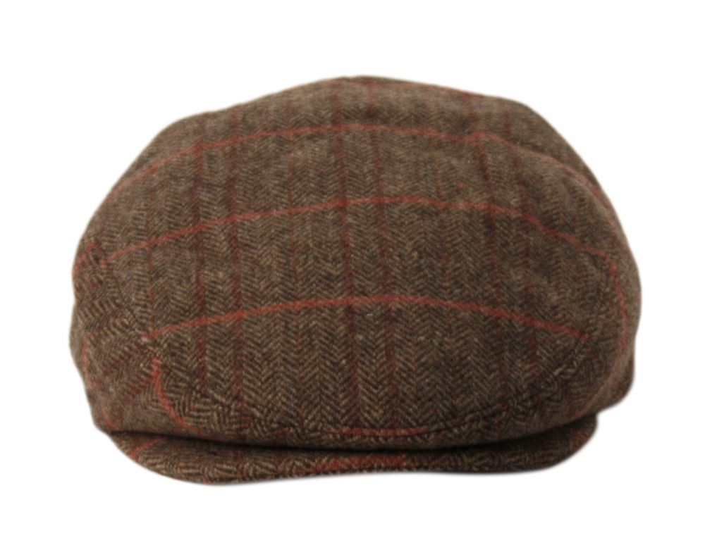 6 Bulk Tweed Herringbone Wool Plaid Ivy Caps W/cloth Fabric Lining Assorted