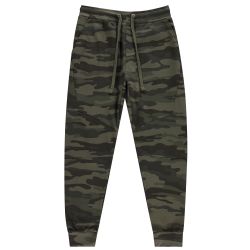 12 Bulk Camo Printed Fleece Lined Jogger With 2 Side Pockets Size S