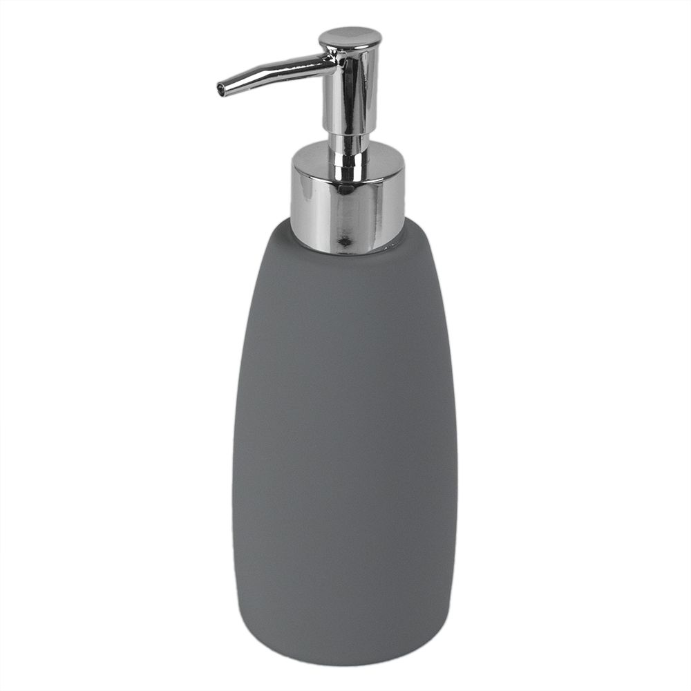 24 Bulk Rubberized Ceramic Cylinder Soap Dispenser