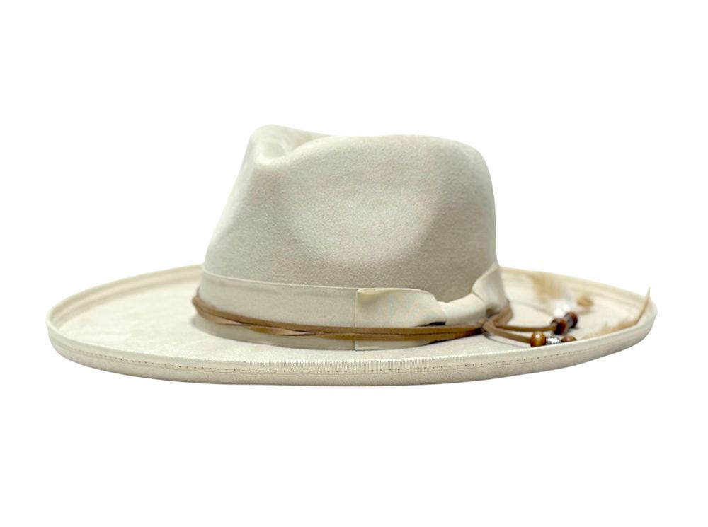 6 Bulk Wide Brim Fashion Fedora With Grosgrain Band & Suede String Assorted