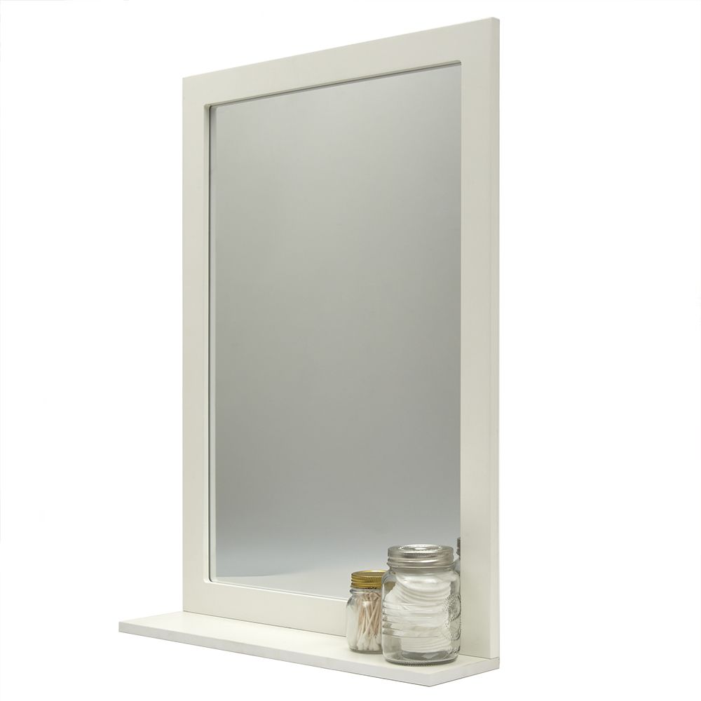 Bulk Vanity Mirror With Shelf Isle, White
