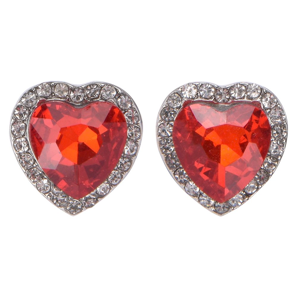 240 Bulk (t) Red & Blue Heart Earrings