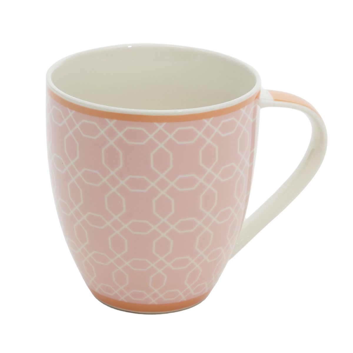 24 Bulk Geometric Ceramic Mug, Assorted Colors