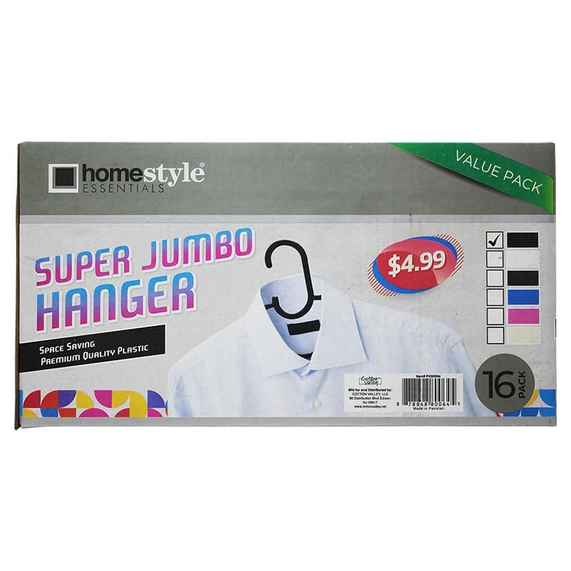 8 Bulk 16 Pack Black Plastic Box Hangers