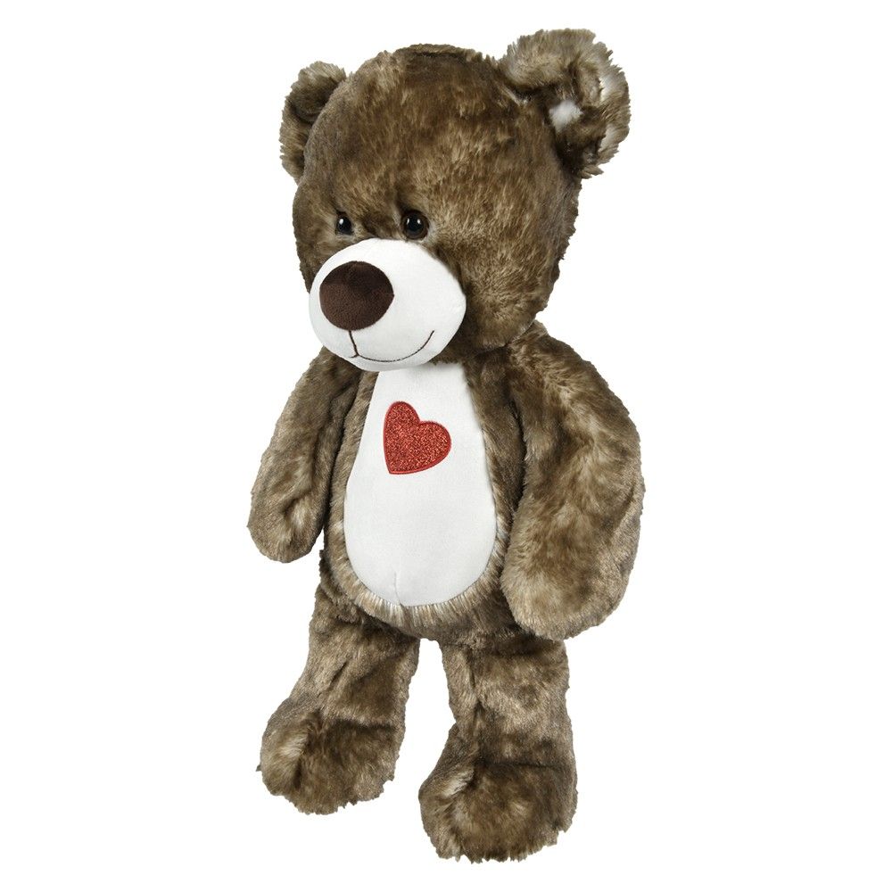 12 Bulk 23.5" Cotton Candy Natural Heart Bears