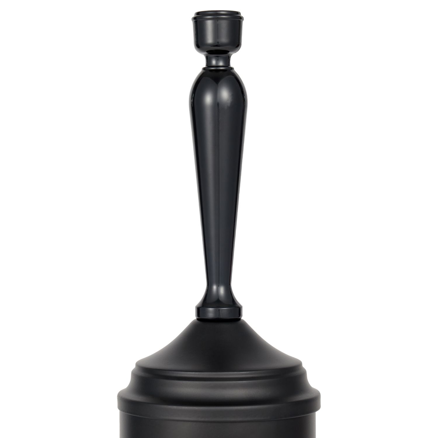 6 Bulk Empire Brushed Stainless Steel Toilet Bowl Brush And Holder, Black