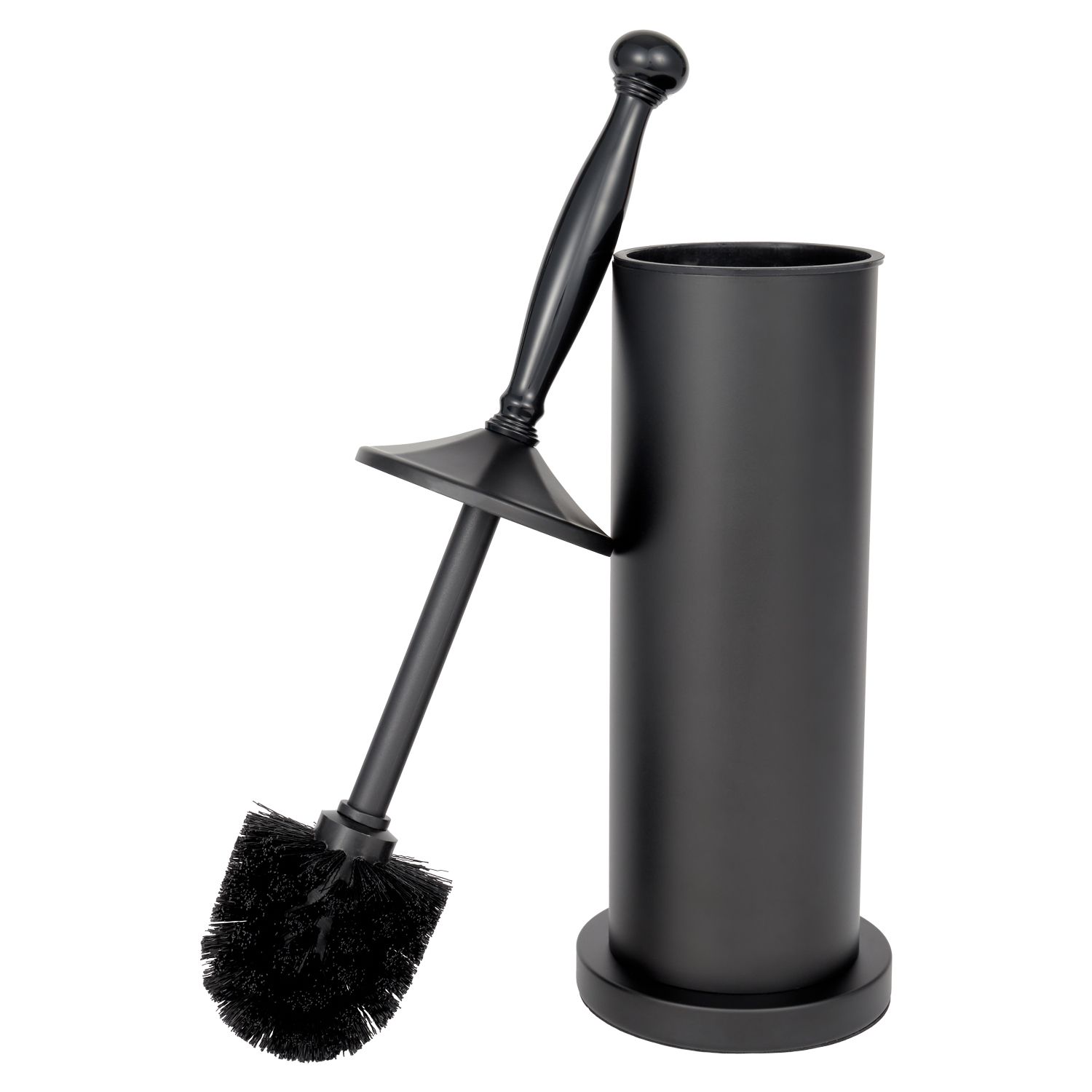 6 Bulk Petrona Matte Finish Toilet Bowl Brush And Holder, Black