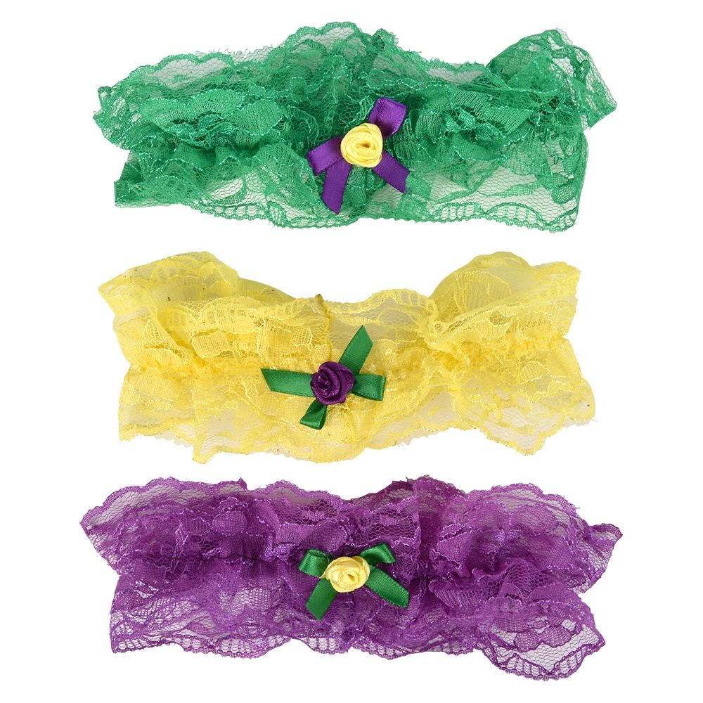 600 Bulk Mardi Gras Leg Garter