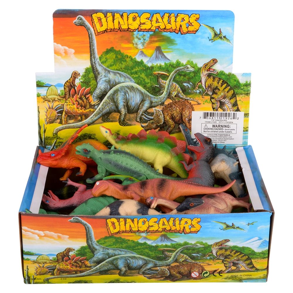 288 Bulk Dinosaurs (24 Asst.) 7" - 8" 24/39