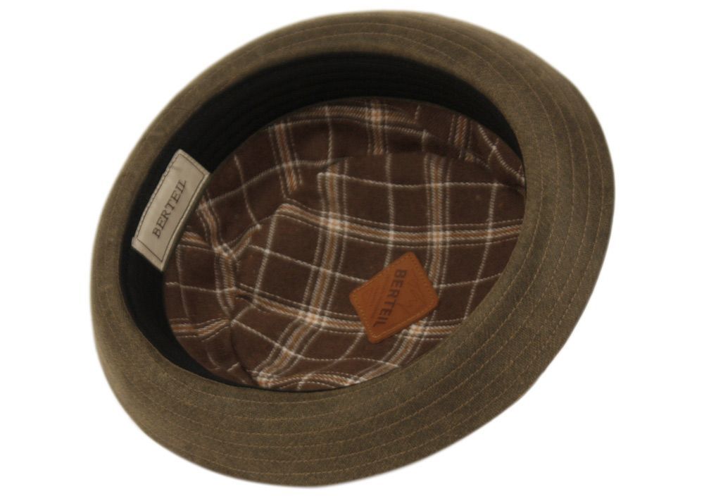 6 Bulk Berteil Waxed Cotton Porkpie Hat