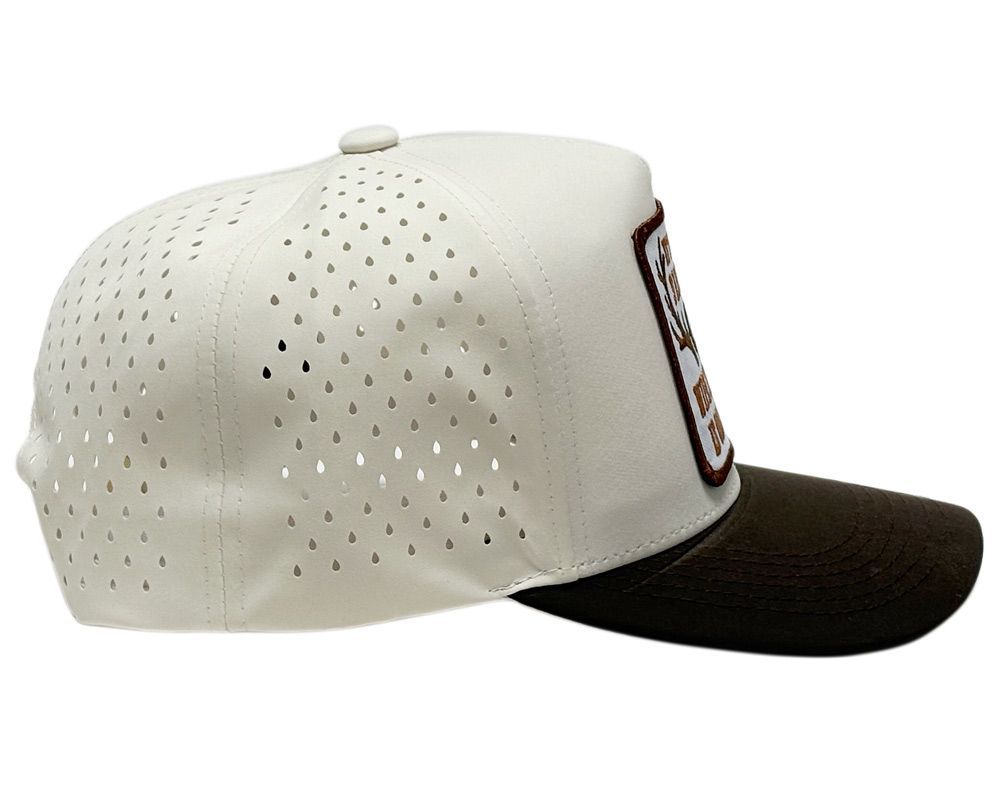 3 Bulk 5-Panel Laser Cut Perforated Snapback Caps With Design Patch
