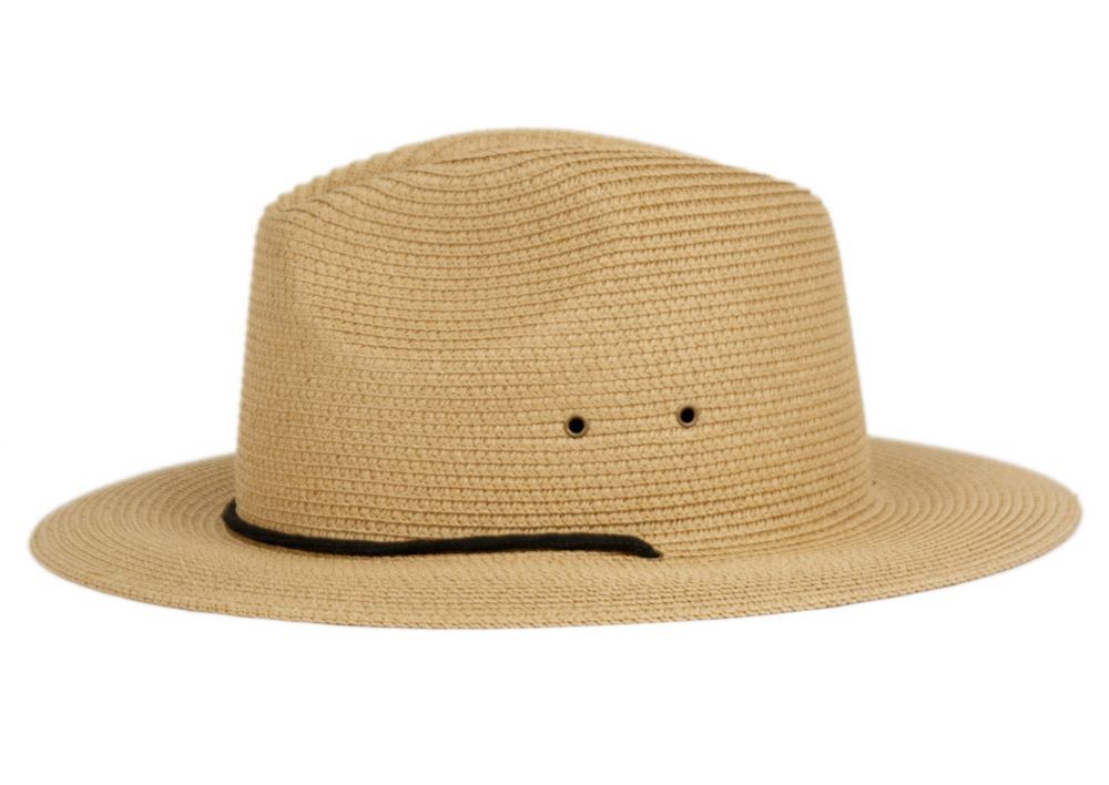 6 Bulk Panama Paper Straw Braid Hats With Chin Cord