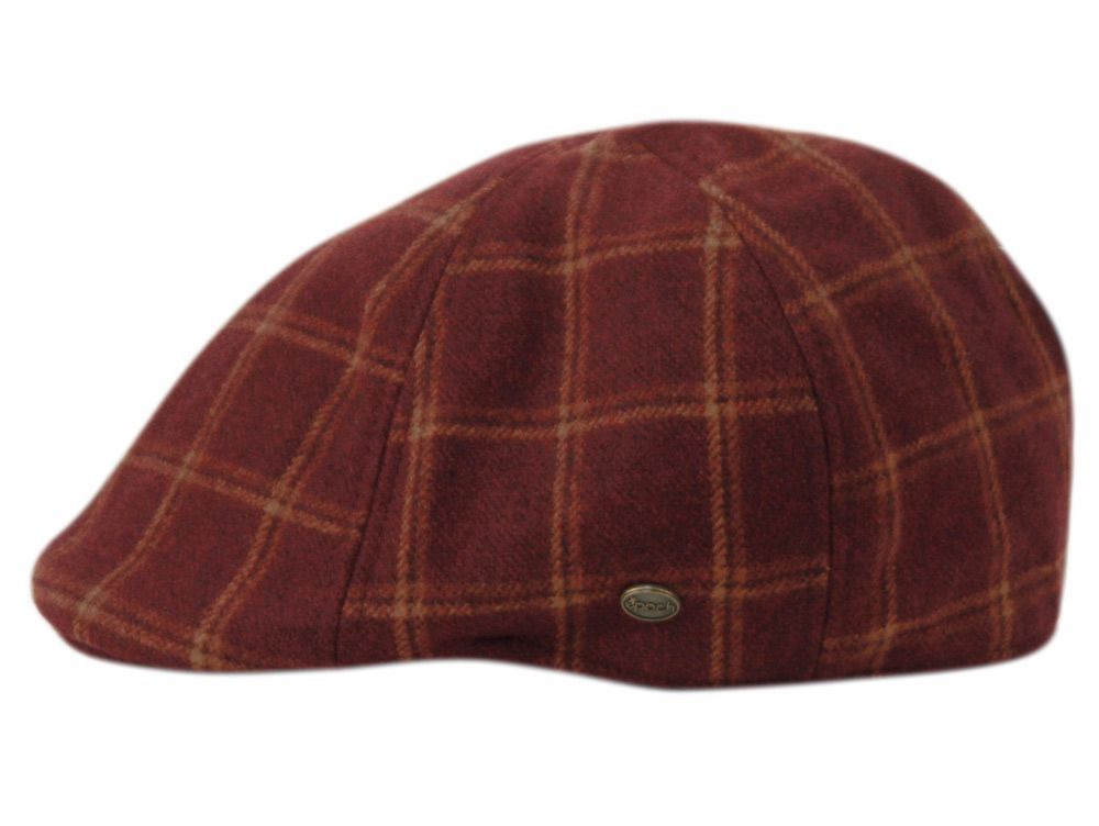 6 Bulk Plaid Wool Duckbill Ivy Cap Assorted