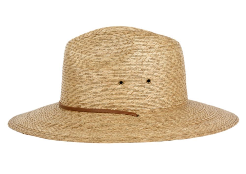 6 Bulk Straw Panama Hats With Leather Chin Cord