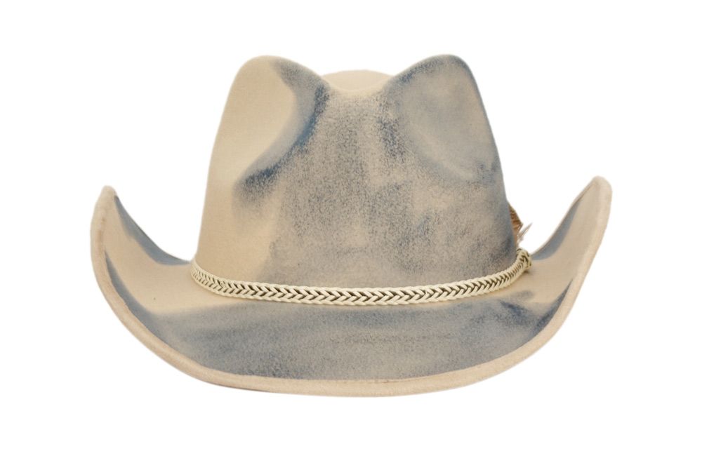12 Bulk Poly Felt Western Cowboy Hats W/braid Band Assorted