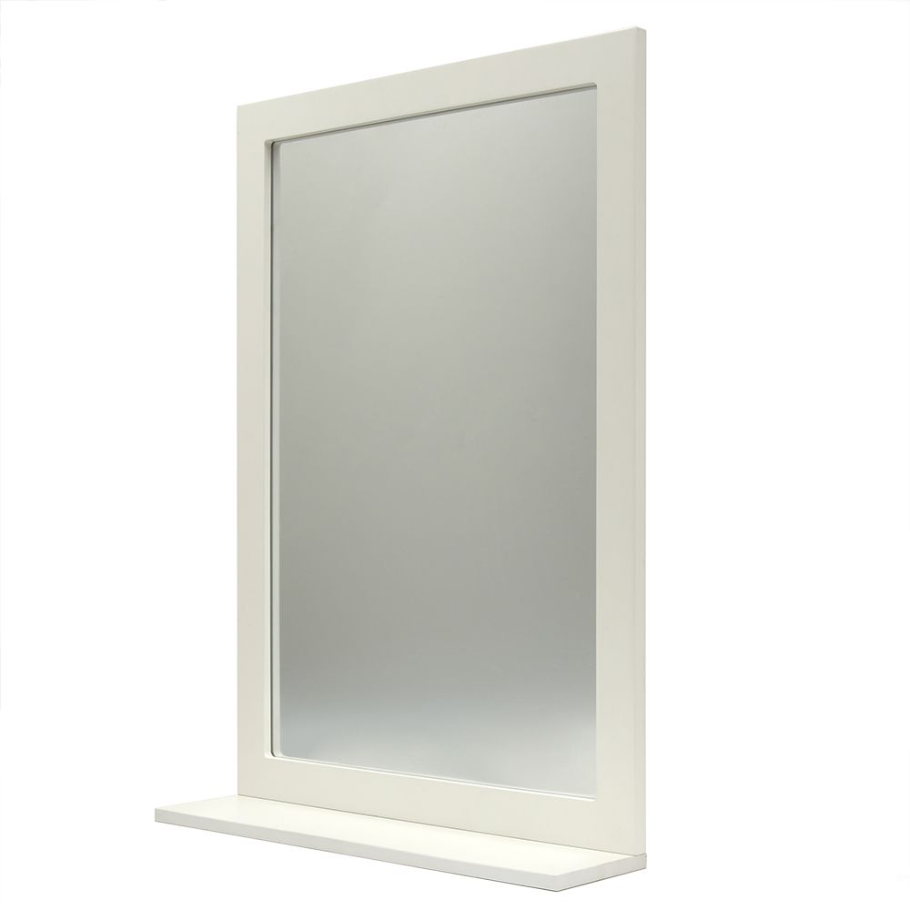 Bulk Vanity Mirror With Shelf Isle, White