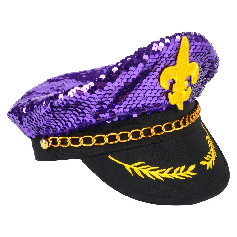 36 Bulk Mardi Gras Captain's Cap